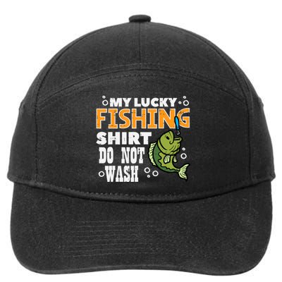 My Lucky Fishing Do Not Wash Funny Fish Angling 7-Panel Snapback Hat