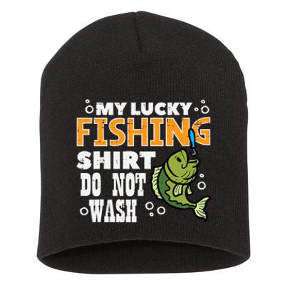 My Lucky Fishing Do Not Wash Funny Fish Angling Short Acrylic Beanie