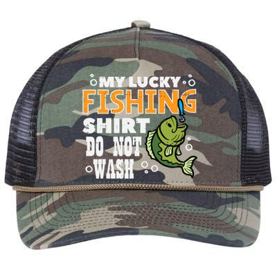 My Lucky Fishing Do Not Wash Funny Fish Angling Retro Rope Trucker Hat Cap