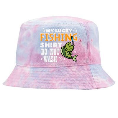 My Lucky Fishing Do Not Wash Funny Fish Angling Tie-Dyed Bucket Hat