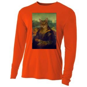 Meowing Lisa Funny Cat Cat Art Cat Lover Cat Owner Cooling Performance Long Sleeve Crew