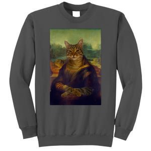 Meowing Lisa Funny Cat Cat Art Cat Lover Cat Owner Tall Sweatshirt