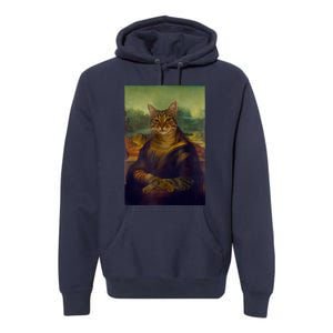 Meowing Lisa Funny Cat Cat Art Cat Lover Cat Owner Premium Hoodie