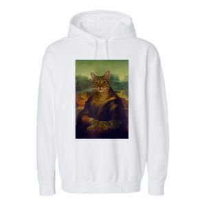 Meowing Lisa Funny Cat Cat Art Cat Lover Cat Owner Garment-Dyed Fleece Hoodie