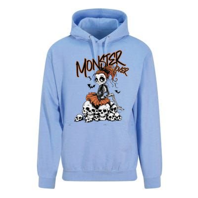 Monster Lover Fun Skeleton Ghoul Cute Vintage Halloween Unisex Surf Hoodie