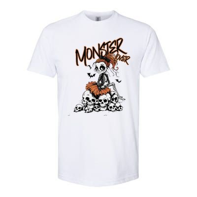 Monster Lover Fun Skeleton Ghoul Cute Vintage Halloween Softstyle CVC T-Shirt