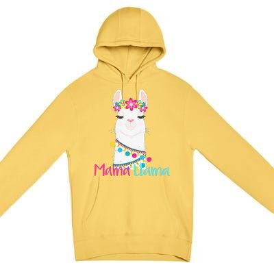 Mama Llama Funny Mother's Day Women Mom Birthday Premium Pullover Hoodie