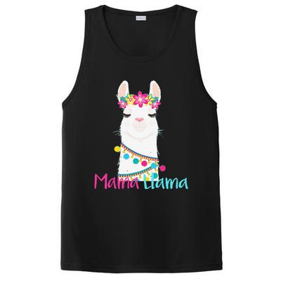 Mama Llama Funny Mother's Day Women Mom Birthday PosiCharge Competitor Tank