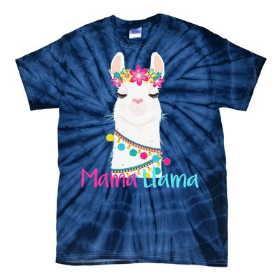 Mama Llama Funny Mother's Day Women Mom Birthday Tie-Dye T-Shirt