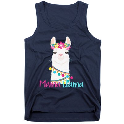 Mama Llama Funny Mother's Day Women Mom Birthday Tank Top