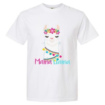 Mama Llama Funny Mother's Day Women Mom Birthday Garment-Dyed Heavyweight T-Shirt