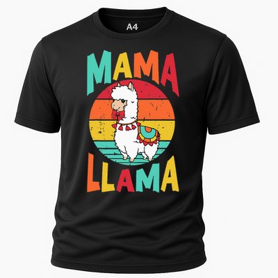 Mama Llama Funny Mother's Day  Mom Birthday Cooling Performance Crew T-Shirt