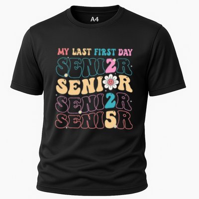 My Last First Day Senior 2025 Back To School Class Groovy Performance Shirt