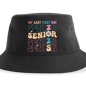 My Last First Day Senior 2025 Back To School Class Groovy Sustainable Bucket Hat