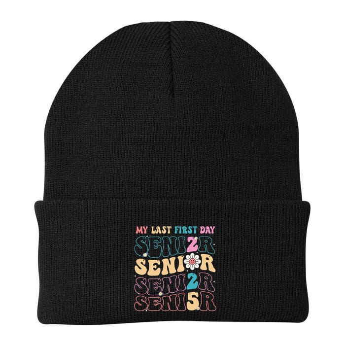 My Last First Day Senior 2025 Back To School Class Groovy Beanie