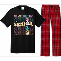 My Last First Day Senior 2025 Back To School Class Groovy Pajama Set