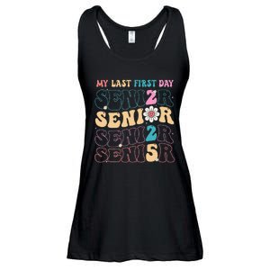 My Last First Day Senior 2025 Back To School Class Groovy Ladies Essential Flowy Tank