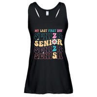 My Last First Day Senior 2025 Back To School Class Groovy Ladies Essential Flowy Tank