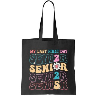 My Last First Day Senior 2025 Back To School Class Groovy Bag