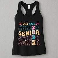 My Last First Day Senior 2025 Back To School Class Groovy Womens Tank Top