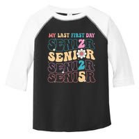 My Last First Day Senior 2025 Back To School Class Groovy Toddler Fine Jersey T-Shirt