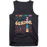 My Last First Day Senior 2025 Back To School Class Groovy Tank Top