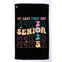 My Last First Day Senior 2025 Back To School Class Groovy Golf Towel