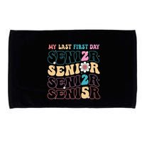 My Last First Day Senior 2025 Back To School Class Groovy Microfiber Hand Towel