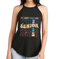 My Last First Day Senior 2025 Back To School Class Groovy Women's Perfect Tri Rocker Tank