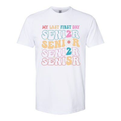 My Last First Day Senior 2025 Back To School Class Groovy Softstyle CVC T-Shirt