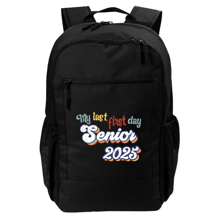 My Last First Day Senior 2025 Back To School Vintage Cool Backpack