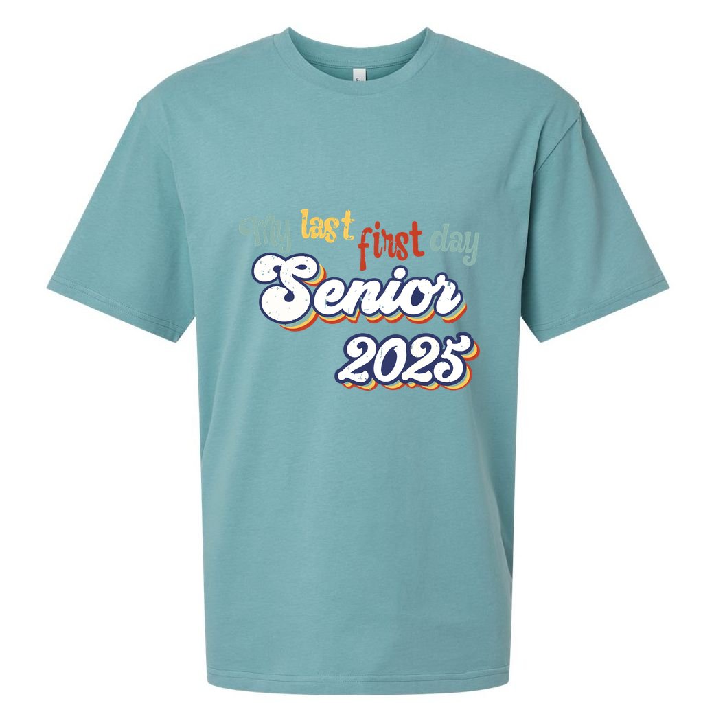 My Last First Day Senior 2025 Back To School Vintage Cool Sueded Cloud Jersey T-Shirt