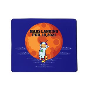 Mars Landing Feb 18 2021 Funny Cat Astronaut Graphic Space Funny Gift Mousepad