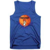 Mars Landing Feb 18 2021 Funny Cat Astronaut Graphic Space Funny Gift Tank Top