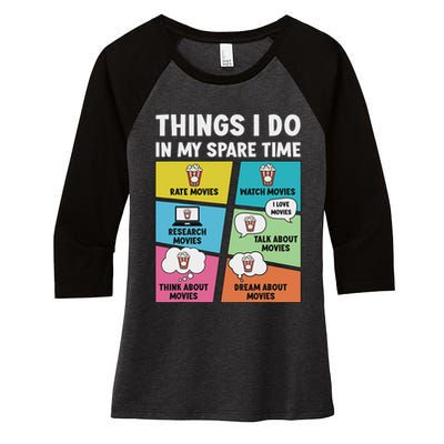Movie Lover Film Enthusiast Cinema Lover Cinephile Women's Tri-Blend 3/4-Sleeve Raglan Shirt