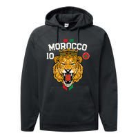 Morocco Lion Flag Sport Soccer Jersey Tee Football Proud Performance Fleece Hoodie