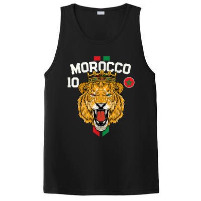 Morocco Lion Flag Sport Soccer Jersey Tee Football Proud PosiCharge Competitor Tank