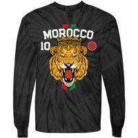 Morocco Lion Flag Sport Soccer Jersey Tee Football Proud Tie-Dye Long Sleeve Shirt