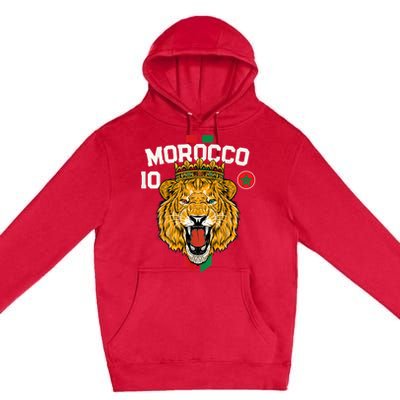 Morocco Lion Flag Sport Soccer Jersey Tee Football Proud Premium Pullover Hoodie