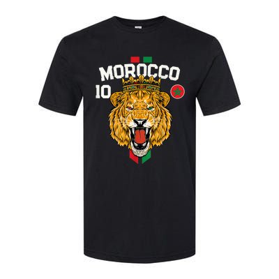 Morocco Lion Flag Sport Soccer Jersey Tee Football Proud Softstyle® CVC T-Shirt