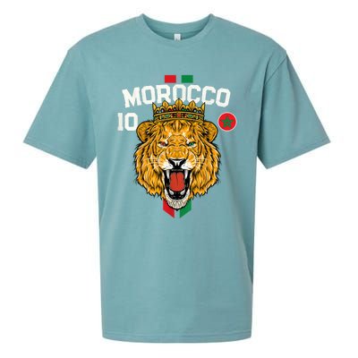 Morocco Lion Flag Sport Soccer Jersey Tee Football Proud Sueded Cloud Jersey T-Shirt