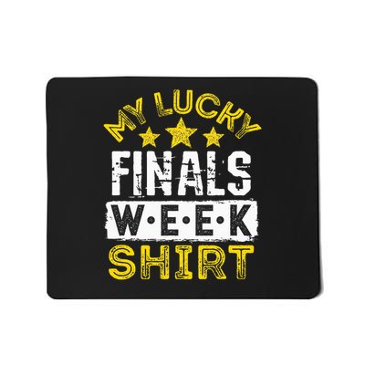My Lucky Finals Week College Survival Kit Student Mousepad