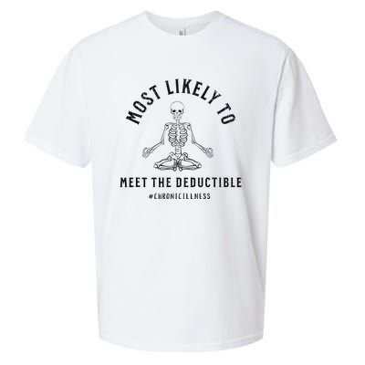 Most Likely Funny Deductible Chronic Condition Illness Sueded Cloud Jersey T-Shirt