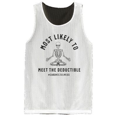 Most Likely Funny Deductible Chronic Condition Illness Mesh Reversible Basketball Jersey Tank