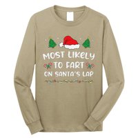 Most Likely Fart Santa Lap Lights Decor Christmas Tree Party Long Sleeve Shirt