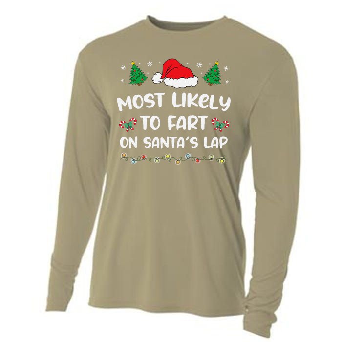 Most Likely Fart Santa Lap Lights Decor Christmas Tree Party Cooling Performance Long Sleeve Crew