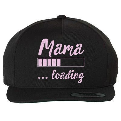 Mama Loading Future Mom Funny New Mommy Mother Soon To Be Wool Snapback Cap