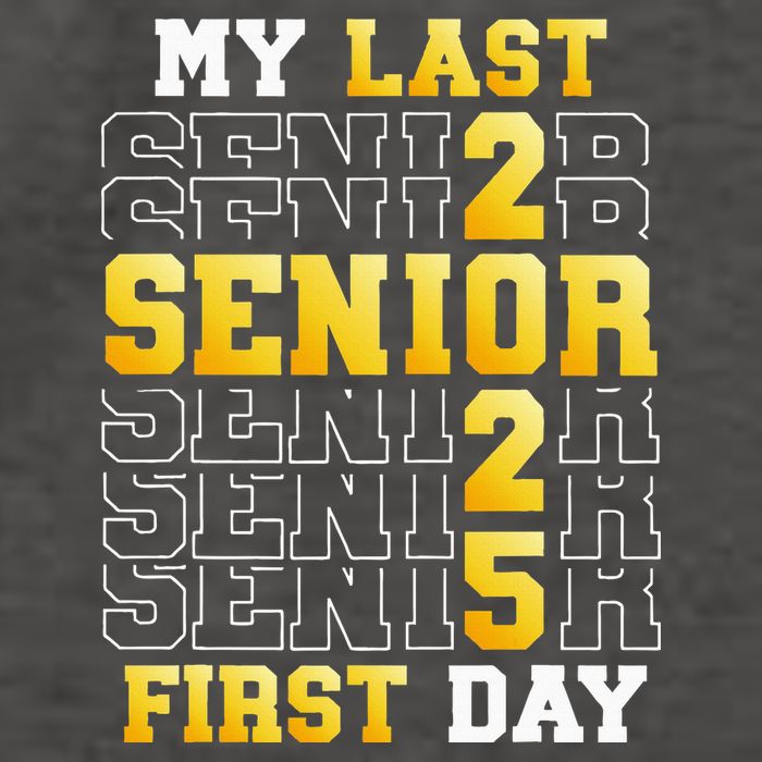 My Last First Day Senior 2025 Back To School Class Of 2025 Vector Backpack