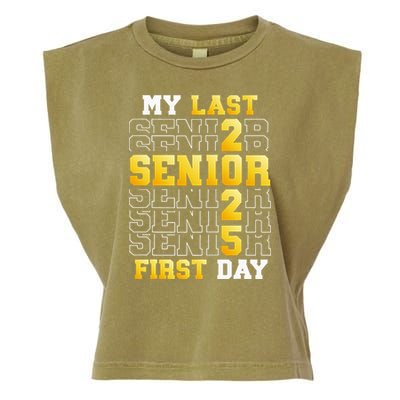 My Last First Day Senior 2025 Back To School Class Of 2025 Garment-Dyed Women's Muscle Tee