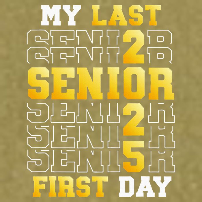 My Last First Day Senior 2025 Back To School Class Of 2025 Garment-Dyed Women's Muscle Tee